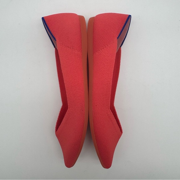 New Rothy’s The Point Flame Red Pointed Toe Flats Size 7 - Picture 8 of 11